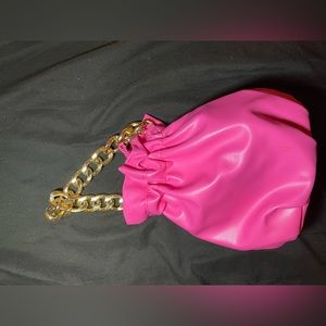 Pink/ Gold chained purse